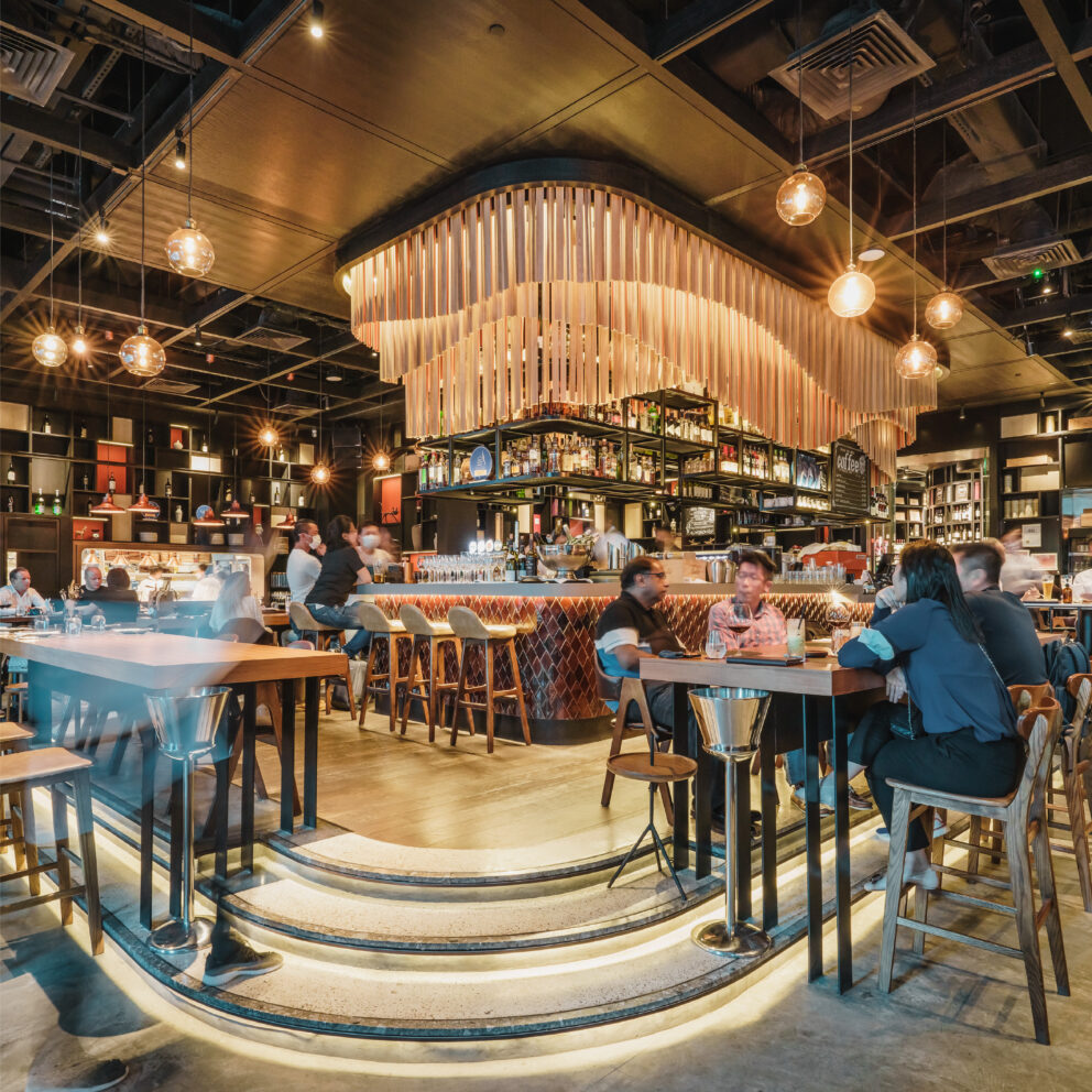 The Spot at Marina One contemporary central venue with main dining hall, full-service bar, tailored menus, ideal for corporate events.