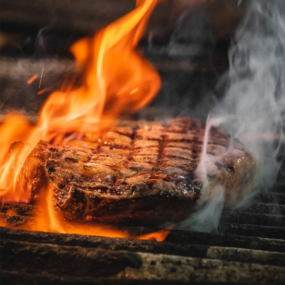 Bincho-tan grilled big cut steaks, at Marina One