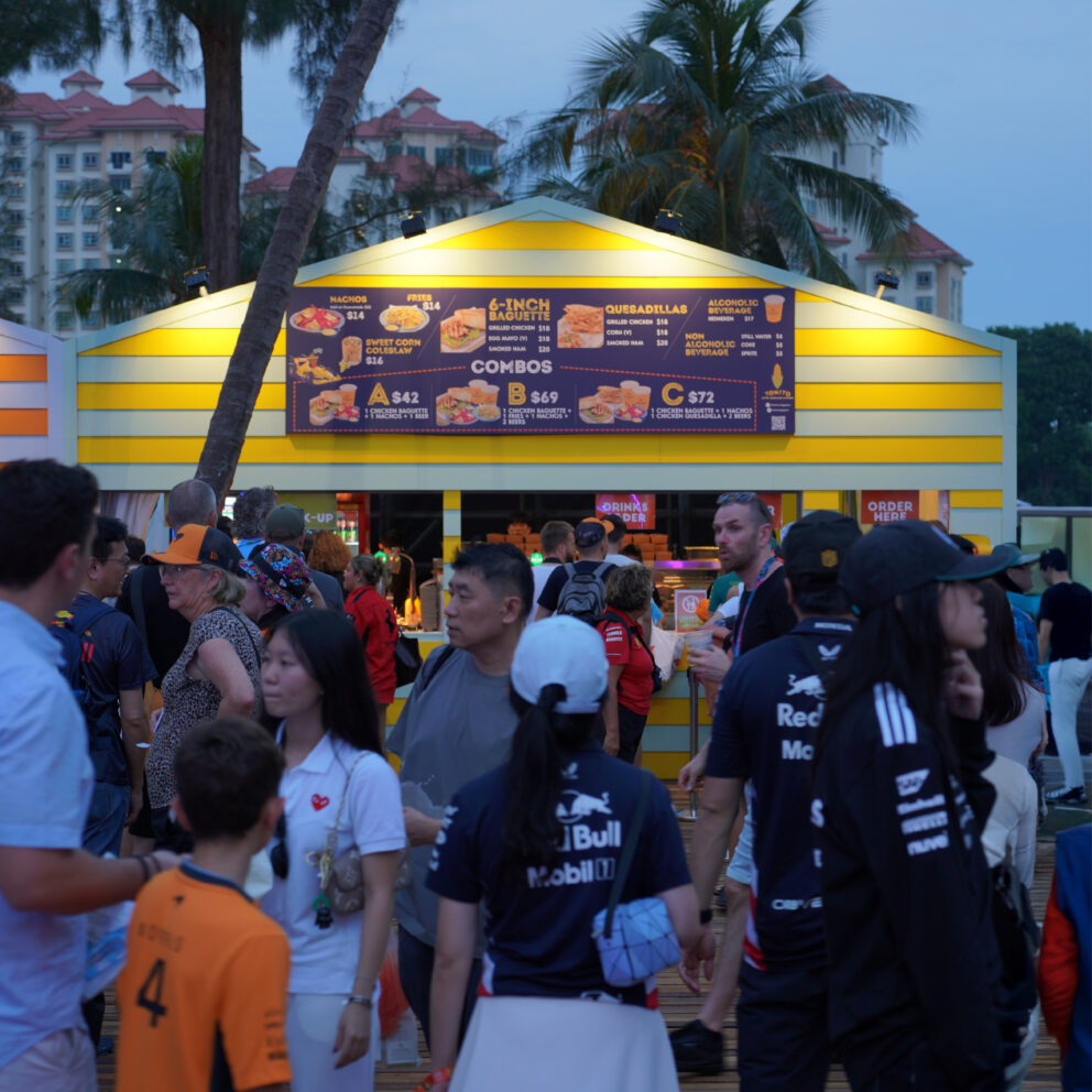 Tonito Latin American Kitchen booth at Singapore F1 Grand Prix 2025, Marina Bay